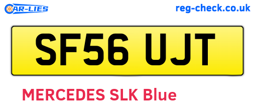 SF56UJT are the vehicle registration plates.