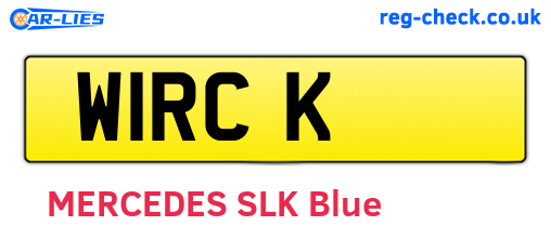 W1RCK are the vehicle registration plates.