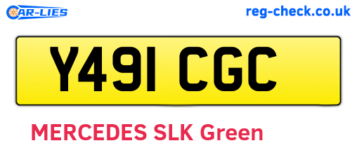 Y491CGC are the vehicle registration plates.