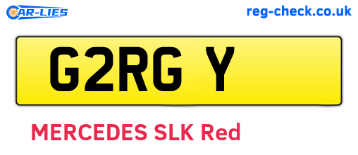 G2RGY are the vehicle registration plates.