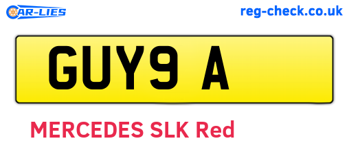 GUY9A are the vehicle registration plates.