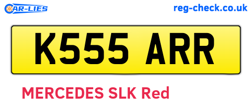 K555ARR are the vehicle registration plates.