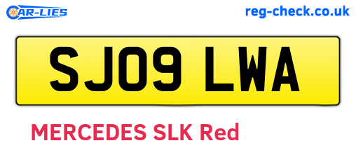SJ09LWA are the vehicle registration plates.