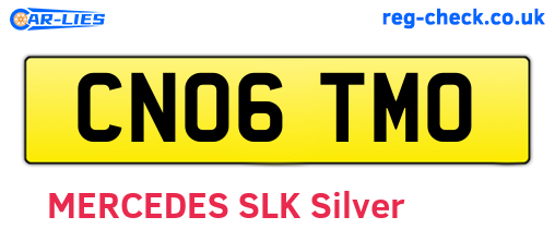 CN06TMO are the vehicle registration plates.