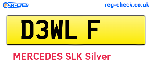 D3WLF are the vehicle registration plates.