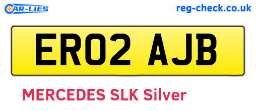 ER02AJB are the vehicle registration plates.