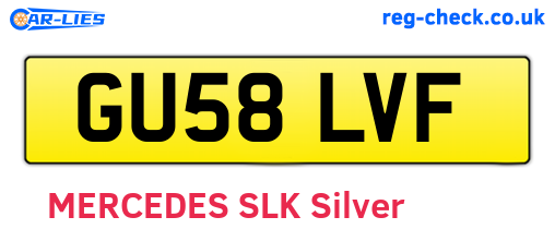 GU58LVF are the vehicle registration plates.