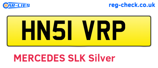 HN51VRP are the vehicle registration plates.