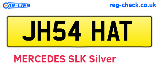 JH54HAT are the vehicle registration plates.