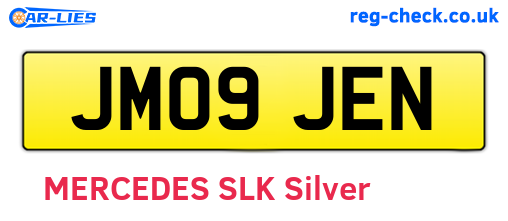 JM09JEN are the vehicle registration plates.