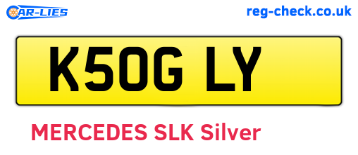 K50GLY are the vehicle registration plates.