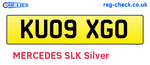 KU09XGO are the vehicle registration plates.
