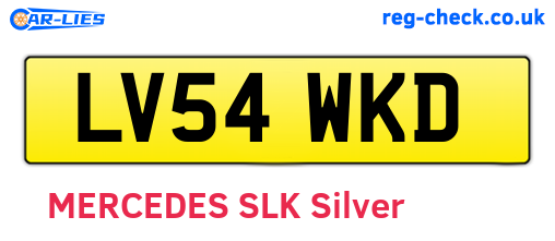 LV54WKD are the vehicle registration plates.