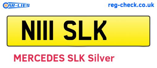N111SLK are the vehicle registration plates.