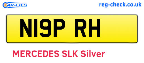 N19PRH are the vehicle registration plates.