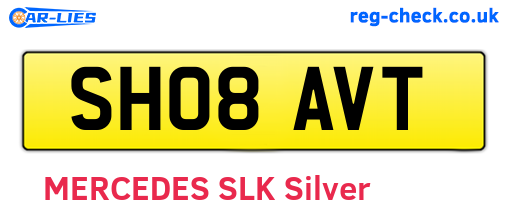 SH08AVT are the vehicle registration plates.