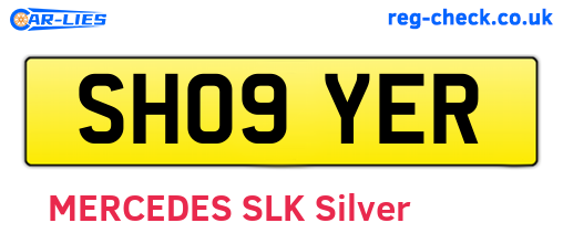 SH09YER are the vehicle registration plates.