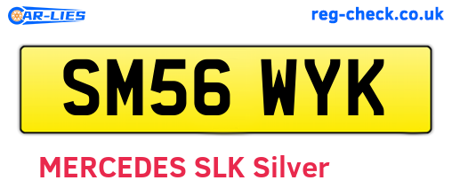 SM56WYK are the vehicle registration plates.