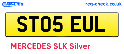 ST05EUL are the vehicle registration plates.