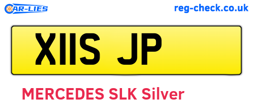 X11SJP are the vehicle registration plates.