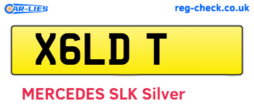 X6LDT are the vehicle registration plates.