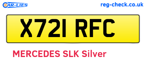 X721RFC are the vehicle registration plates.