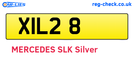 XIL28 are the vehicle registration plates.