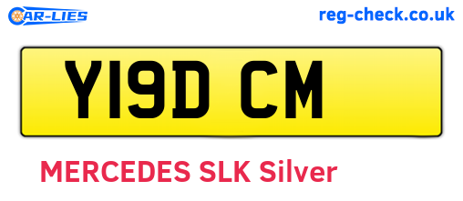 Y19DCM are the vehicle registration plates.
