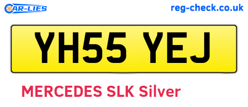 YH55YEJ are the vehicle registration plates.