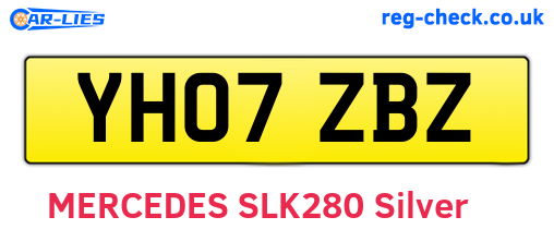 YH07ZBZ are the vehicle registration plates.