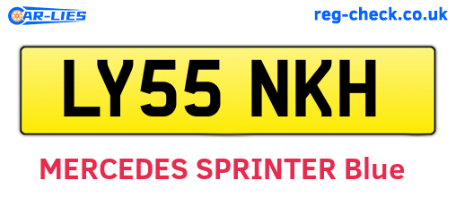 LY55NKH are the vehicle registration plates.