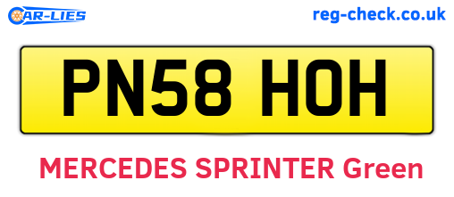 PN58HOH are the vehicle registration plates.