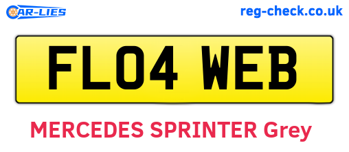 FL04WEB are the vehicle registration plates.