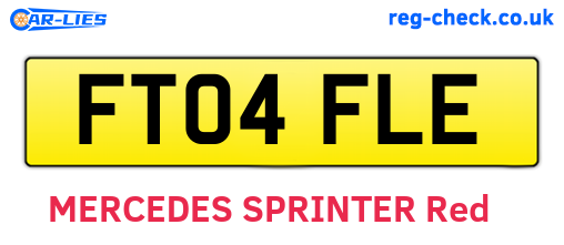 FT04FLE are the vehicle registration plates.