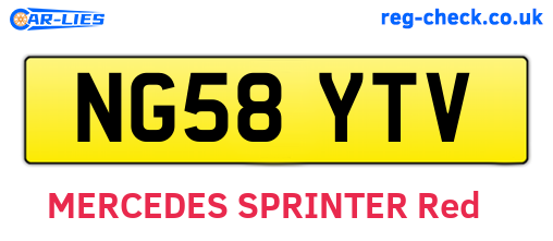 NG58YTV are the vehicle registration plates.