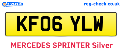 KF06YLW are the vehicle registration plates.