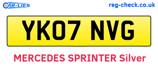YK07NVG are the vehicle registration plates.