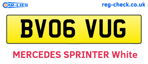 BV06VUG are the vehicle registration plates.