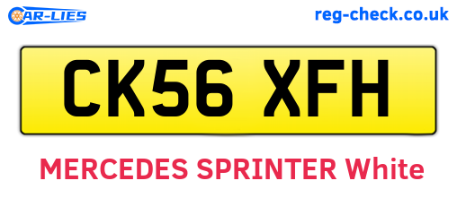 CK56XFH are the vehicle registration plates.