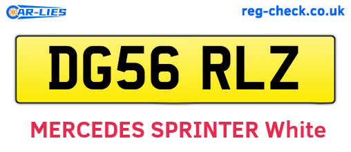 DG56RLZ are the vehicle registration plates.
