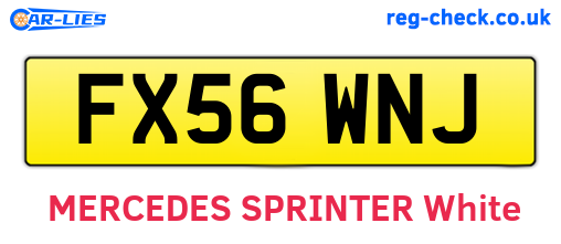 FX56WNJ are the vehicle registration plates.