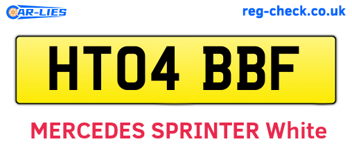 HT04BBF are the vehicle registration plates.
