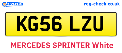 KG56LZU are the vehicle registration plates.