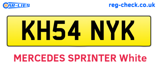 KH54NYK are the vehicle registration plates.