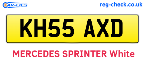 KH55AXD are the vehicle registration plates.