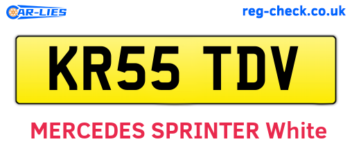KR55TDV are the vehicle registration plates.