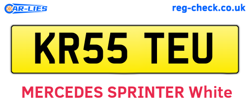 KR55TEU are the vehicle registration plates.