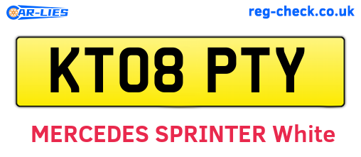 KT08PTY are the vehicle registration plates.