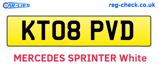 KT08PVD are the vehicle registration plates.