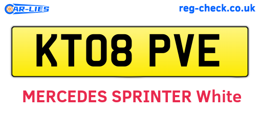 KT08PVE are the vehicle registration plates.